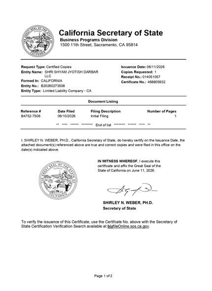 REGISTERED IN USA